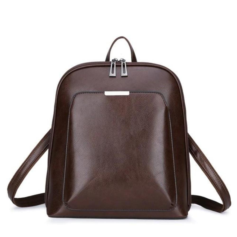 Saskia - Sac à dos classique avec double ouverture zippée
