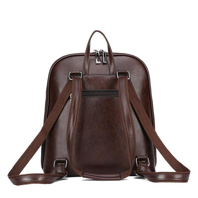 Saskia - Sac à dos classique avec double ouverture zippée