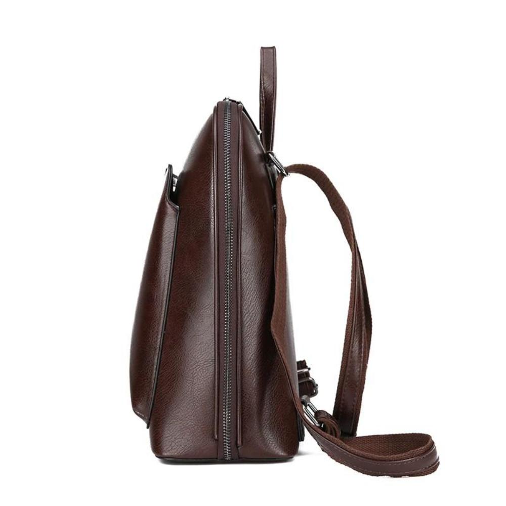 Saskia - Sac à dos classique avec double ouverture zippée