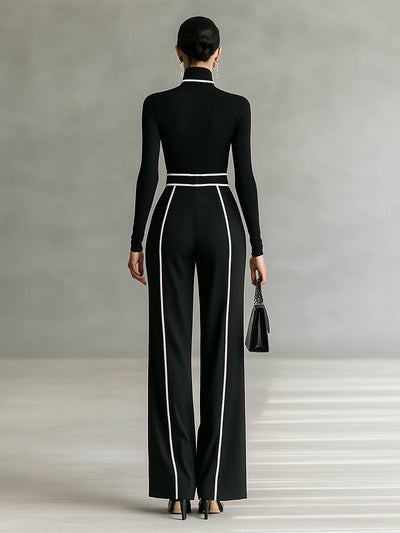 Lola | Two-Piece Set with Long Sleeve High Neck Top