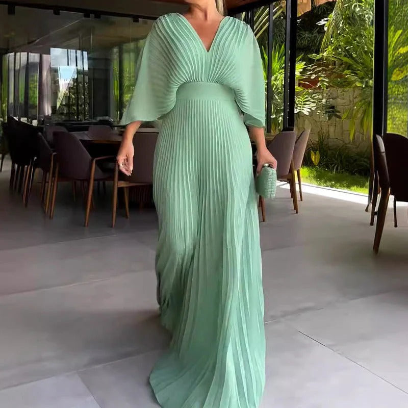 Olivia | Robe plissée classique