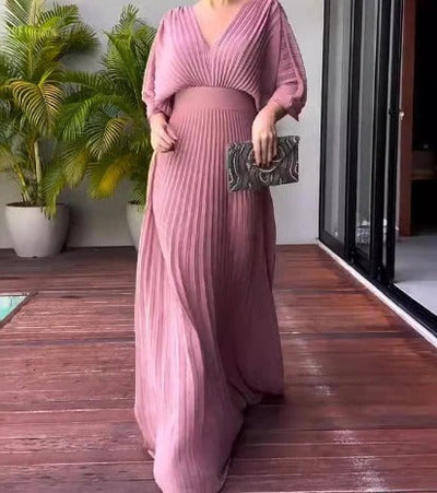 Olivia | Robe plissée classique